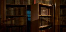 opened secret door inside library