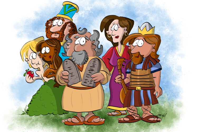  Cartoon: Besondere Menschen und Schicksale im Alten Testament